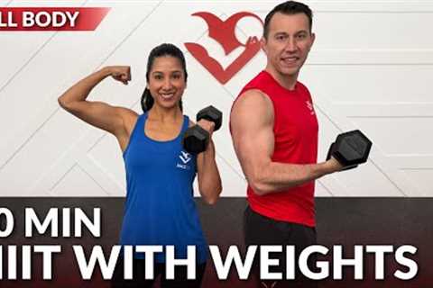 30 Minute HIIT Workout with Weights - Dumbbell Full Body Workout at Home for Fat Loss No Jumping