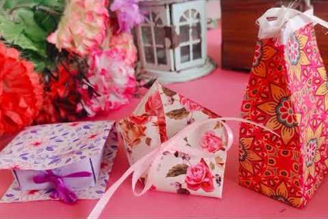 Easy DIY Gift Box Ideas | Handmade Gift Packaging Tutorial #coloursofrapture #giftpackingideas 