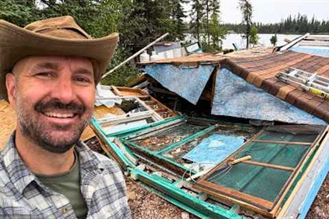 Cabin Down. Land Cleared