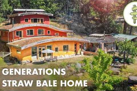 Multi-Generational Family Living in a Straw Bale Home – FULL TOUR