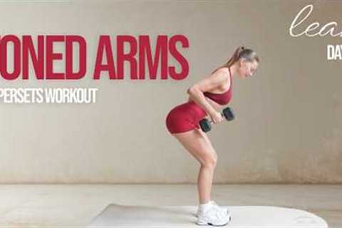 30 MIN UPPER BODY STRENGTH WORKOUT WITH DUMBBELLS- Lean Arms Supersets
