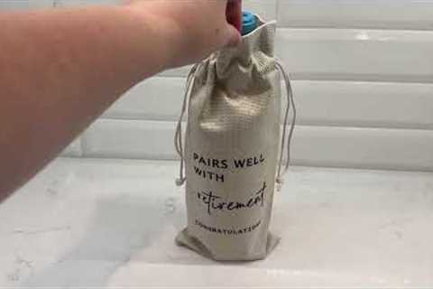 Perfect Wine Gift Bag for Retirement! - Amazon Product Review