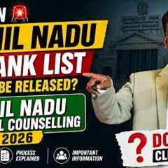 When Tamil Nadu Rank List will be Released | Tamil Nadu Medical Counselling 2026 | Doubts Cleared