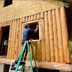 Building A Log Cabin To Raise My Family In | Windows And Patio Door