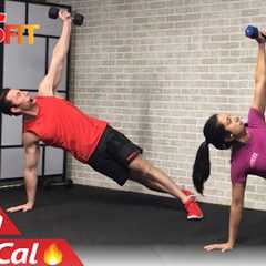 45 Minute HIIT Home Workout with Weights - Full Body HIIT Workout for Fat Loss & Strength..
