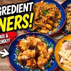 What's For Dinner | 4 Easy 5-Ingredient Weeknight Dinners | Budget-Friendly Family Meals