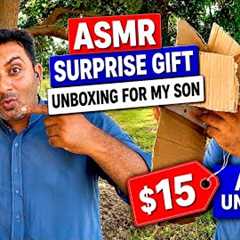 ASMR $15 surprise gift unboxing for my son 