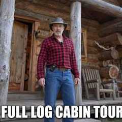 I Built This Off-Grid Log Cabin Alone With Hand Tools (Complete Walkthrough)