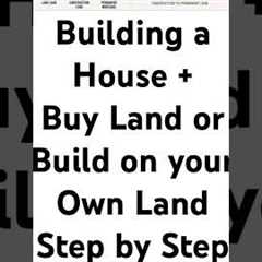 Building a House. Buy Land and Build Your Dream Home Or Build on Your Own Land. #customhome #loan