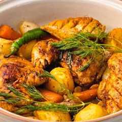 One Pan Juicy Chicken and Potatoes with Veggies | Easy Dinner!