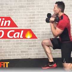 40 Min HIIT Workout with Weights + Abs - High Intensity Interval Training Workouts Exercises