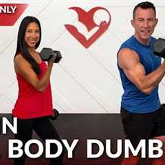 30 Min Standing Full Body Workout with Dumbbells at Home Weights for Beginners, Men, & Women..