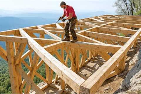 Man Builds Dream Mountain House on Impossible Terrain | Start to Finish by @MrWildNature