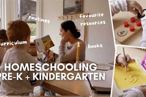 How I Homeschool Preschool + Kinder! | Supplies, Curriculum, Routines