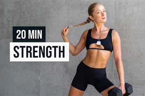 20 MIN Strength With Weights - Dumbbell Only Workout At Home or In The Gym
