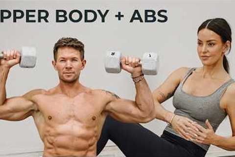 35 MIN UPPER BODY WORKOUT - Arms, Chest, Shoulders & Abs