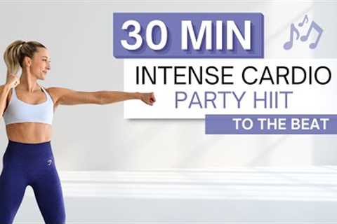 30 min CARDIO PARTY HIIT WORKOUT | No Squats or Lunges | Fun & High Intensity | To The Beat ♫