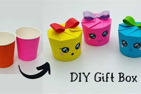 DIY Paper Cup Gift Box / How To Make Gift Box / Paper Cup Craft Ideas / #shorts (1-minute video)
