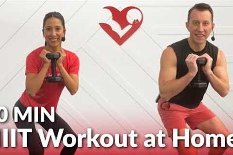 30 Minute HIIT Workout at Home for Fat Loss with Weights - 30 Min Dumbbell Full Body HIIT Workouts