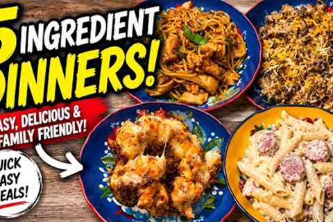 What's For Dinner | 4 Easy 5-Ingredient Weeknight Dinners | Budget-Friendly Family Meals
