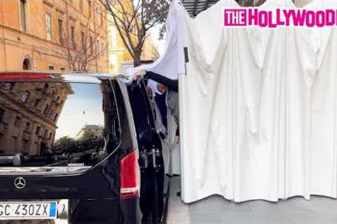 Lady Gaga's Security Does The Absolute Most To Shield Her From Paparazzi While Leaving Her Hotel