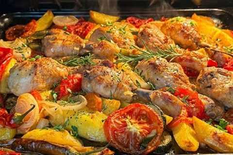 The BEST Oven-Baked Chicken & Vegetables! Easy Dinner Recipe 🍗🔥