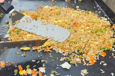 How to Make Chicken Fried Rice on a Griddle | Start to Finish