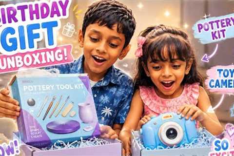  Birthday Gift Unboxing 🎁 | Pottery Tool Kit &amp; Toy Camera 📸 
