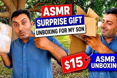 ASMR $15 surprise gift unboxing for my son 