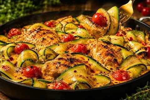 I've Never Made Anything So Delicious in 15 Minutes! 🍝 Creamy Chicken & Zucchini | Easy Recipe