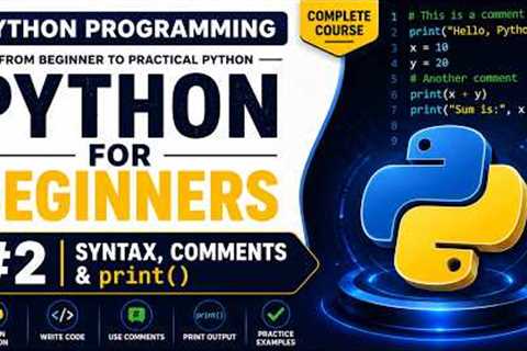 Python Tutorial for Beginners #2 | Syntax, Comments & print()