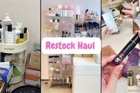 Immersive Restocking Skin Care, Cosmetics Organizing Unboxing Haul 📦 Satisfying ASMR Vibes 🎧...
