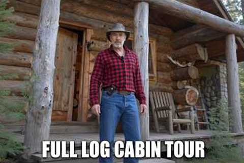 I Built This Off-Grid Log Cabin Alone With Hand Tools (Complete Walkthrough)