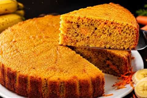 Healthy Carrot Banana Cake | Whole Wheat & No White Sugar! 🥕🍌