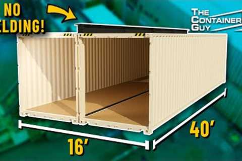 Connecting Two Shipping Containers Together! Double Wide Home, Garage, Warehouse - DIY - NO WELDING!