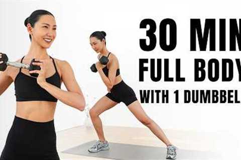 30 MIN Single Dumbbell Workout 🔥 Sculpt your Arms, Back, Abs & Legs at home