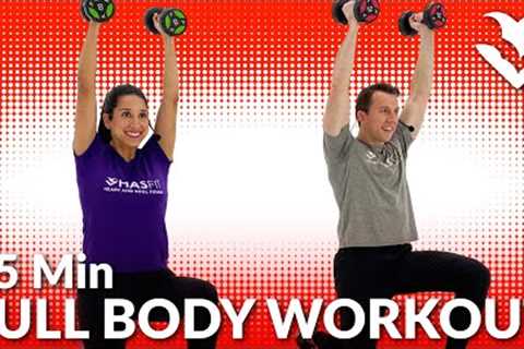 45 Min Dumbbell Full Body Workout at Home - Total Body Strength Training Workouts with Weights