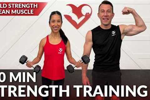 20 Min Strength Training at Home Full Body Dumbbell Workout - Weight Training for Women & Men