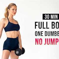 30 Min FULL BODY Workout | 1 Dumbbell (No Jumping)