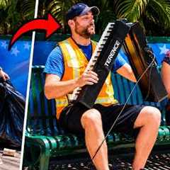 Strangers LAUGH At Garbage Man...Until He Plays CRAZY Piano!