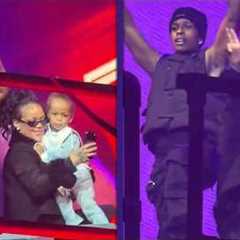 A$AP Rocky Surprises Concert Crowd With Rihanna and Riot!