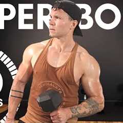 1 HOUR UPPER BODY DUMBBELL WORKOUT (Home Muscle Building)