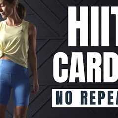 Extreme HIIT Cardio Workout // No Repeats (No Equipment)