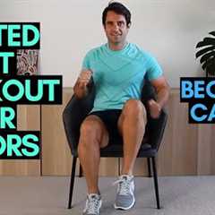 Beginner Seated HIIT Workout For Seniors | Low Impact Cardio For Seniors - (10 Mins)