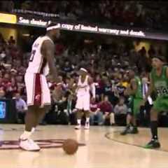 LeBron James Dunks on Kevin Garnett