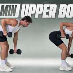 30 Min FULL UPPER BODY Workout With Dumbbells - Build Muscle & Strength