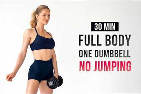 30 Min FULL BODY Workout | 1 Dumbbell (No Jumping)