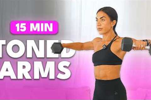 15 Min Upper Body Dumbbell Workout (NO REPEAT) | Tone Arms & Shoulders at Home
