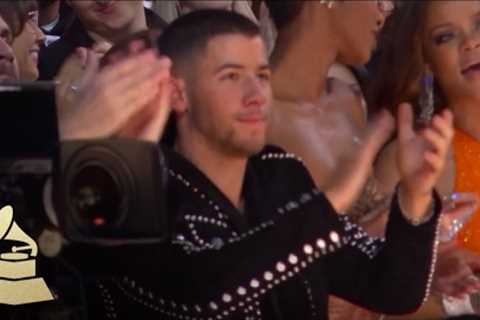 Joe Jonas & Rihanna React to Katy Perry | Audience Cam | 59th GRAMMYs
