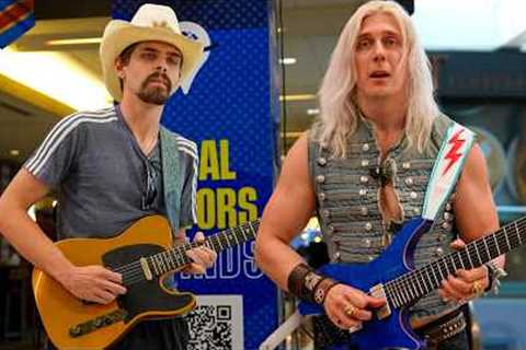 Country Music Star Grabs My Guitar and This Solo Schocks The Airport Crowd 